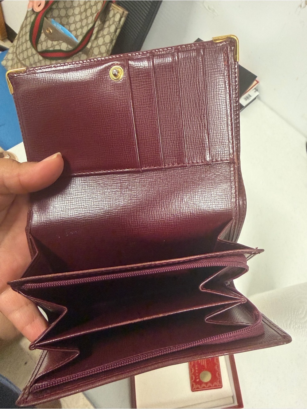 Cartier Red and Gold Leather Authenticity Card - Picture 3 of 7